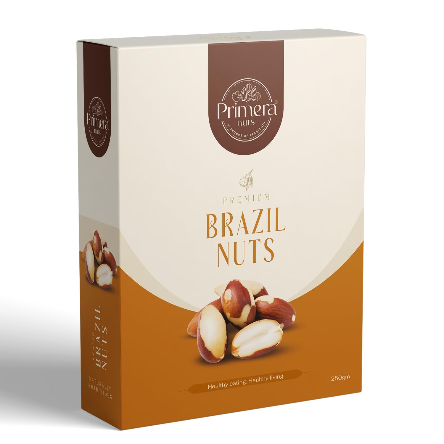 PRIMERA NUTS Exotic Fresh Premium Brazil Nuts (250g) | Rich in Selenium | Dry Fruit