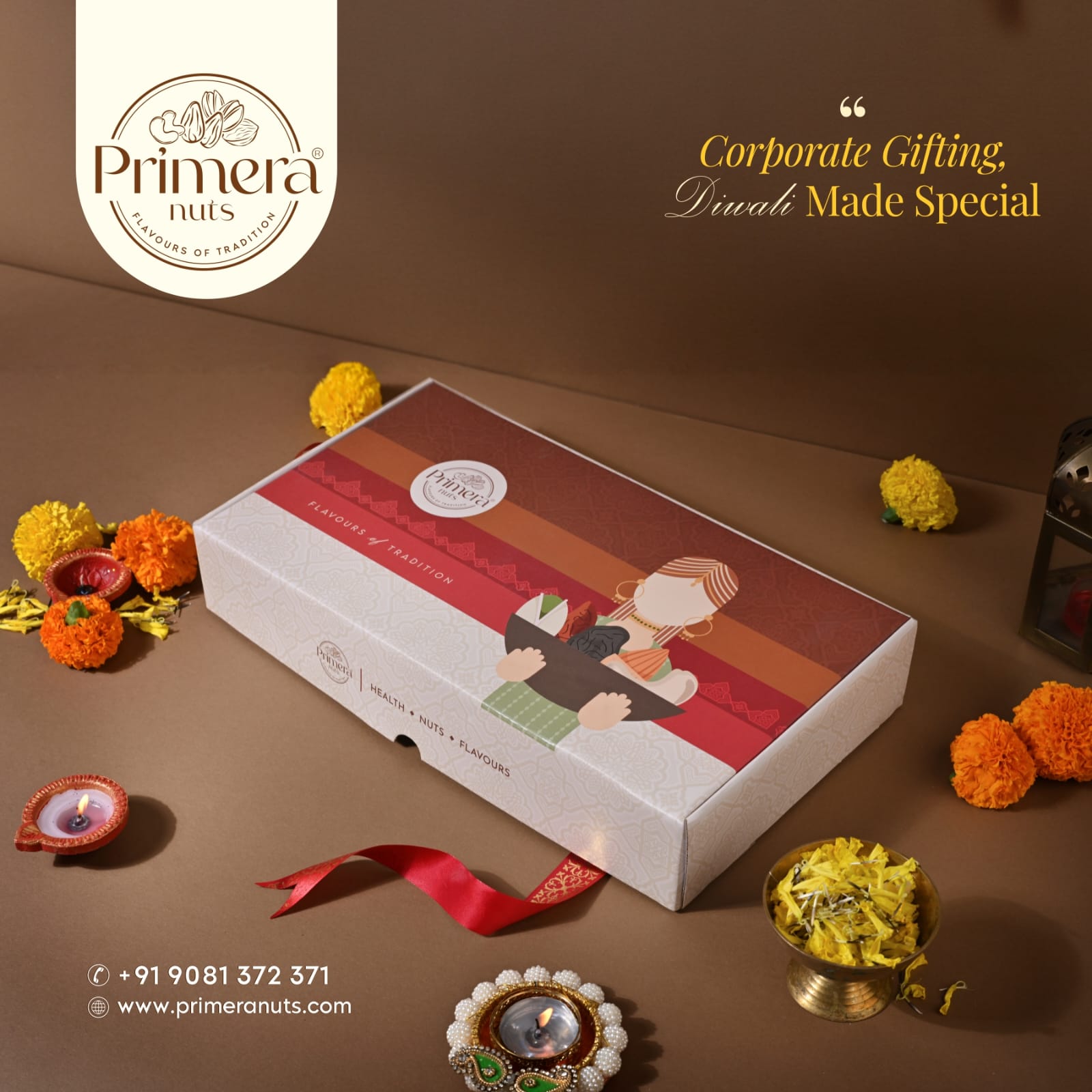 Primera Nuts Diwali Gift Box [200g]*4Pack