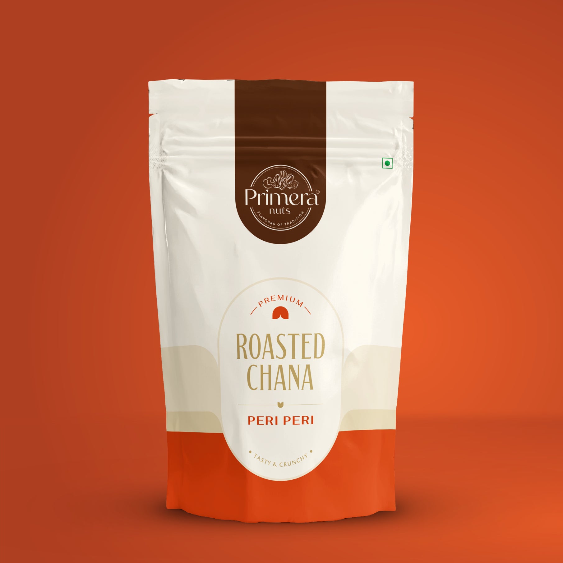 Primera Roasted Chana - Peri Peri Flavour | High Protein Snack | Crunchy, Healthy, Roasted Not Fried | 200g